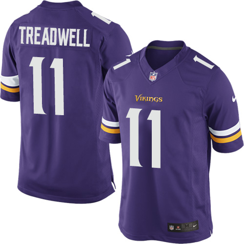 Youth Elite Laquon Treadwell Nike Jersey Purple Home - #11 NFL Minnesota Vikings